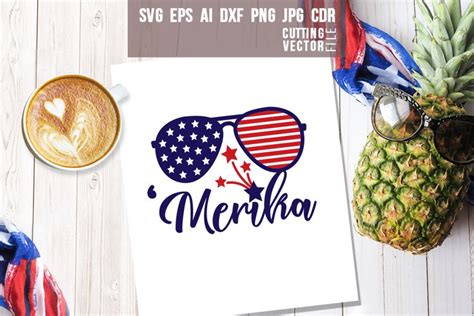 Download Free 'Merica Quote - svg, eps, ai, cdr, dxf, png, jpg Creativefabrica